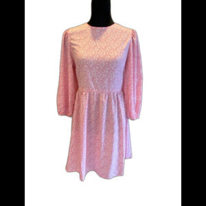 NWT Dress by  Pieces Open Back Pink Size Medium Vintage Cottagecore Boho Western